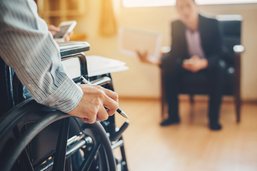 Wheelchair patient independent exam meeting