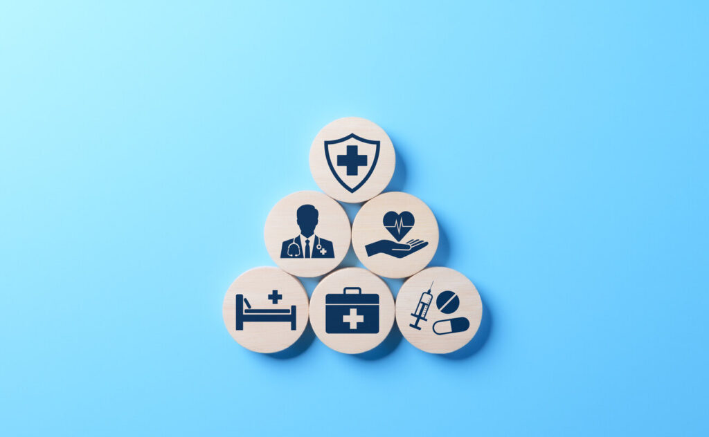 Health and medical icons, symbolizing disability policy terms and insurer ambiguities.
